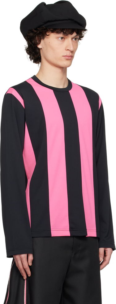 T-shirt Comme des Garçons Comme des Garçons Homme Plus Jacquard Long Sleeve T-Shirt Lyserød | PO-T011-051, 1