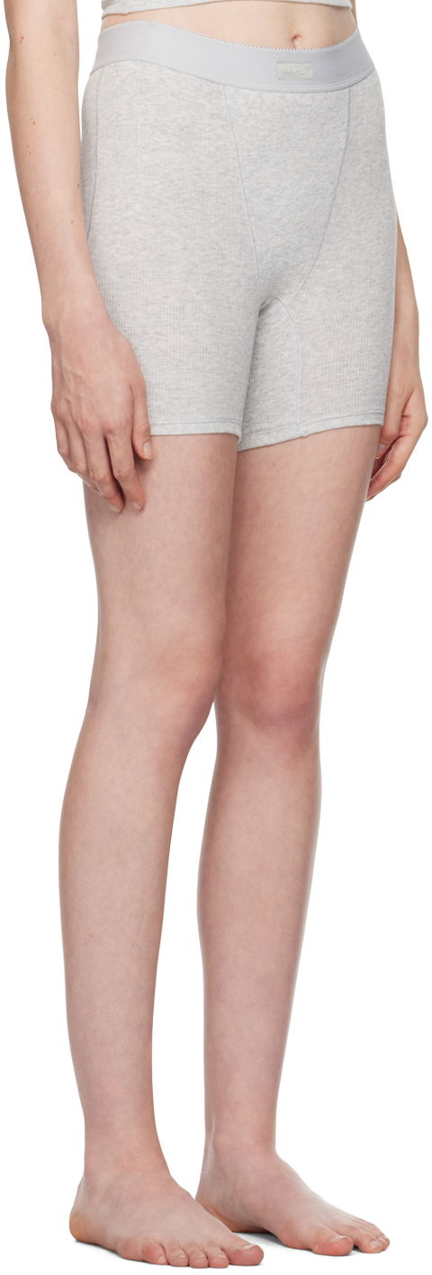 Shorts SKIMS Rib Boxer Boy Shorts Grå | BX-BOX-6248W, 1