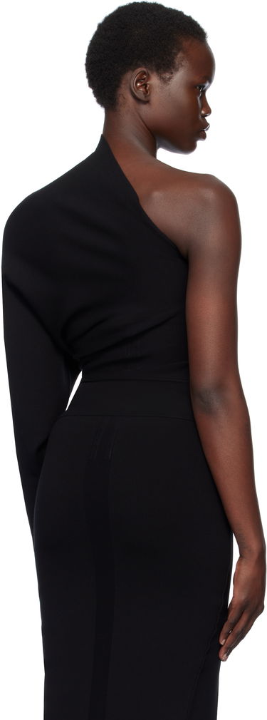 Kjole Rick Owens Rick Owens Hollywood One Shoulder Asymmetrical Top Sort | RP01E7691 KST, 2