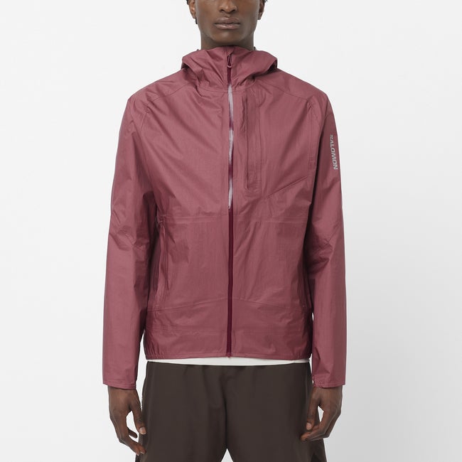 Jakke Salomon Bonatti Waterproof Hooded Jacket Bourgogne | LC2686300