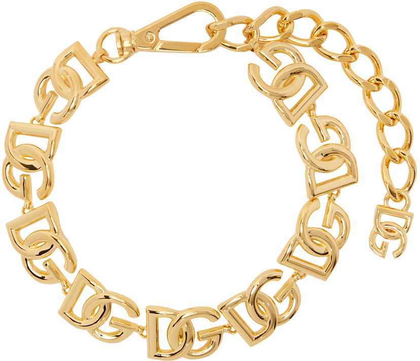 Halskæde Dolce & Gabbana Gold 'DG' Choker Metalisk | WNO4S1 W1111