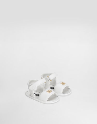 Tilbehør Dolce & Gabbana Dolce & Gabbana Lambskin Nappa Sandals with DG Logo Hvid | DK0157AB79380001, 1