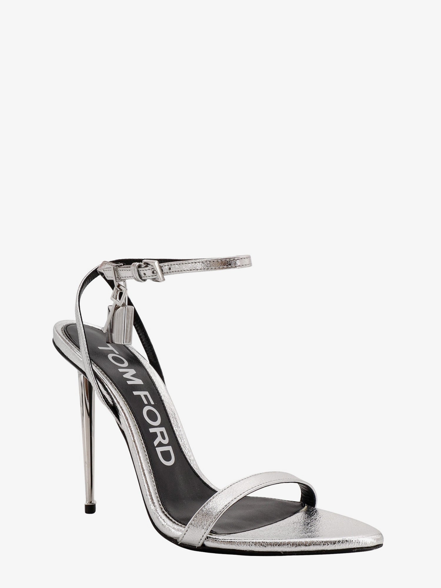 Sneakers og sko Tom Ford Metallic Leather Padlock Stiletto Sandals Metalisk | W2272LSP014S1G004, 1