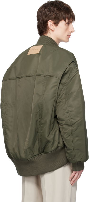 Bomberjakke JW Anderson JW Anderson Oversized Bomber Jacket with Curved Hem Grøn | JK0357-PG1696, 2