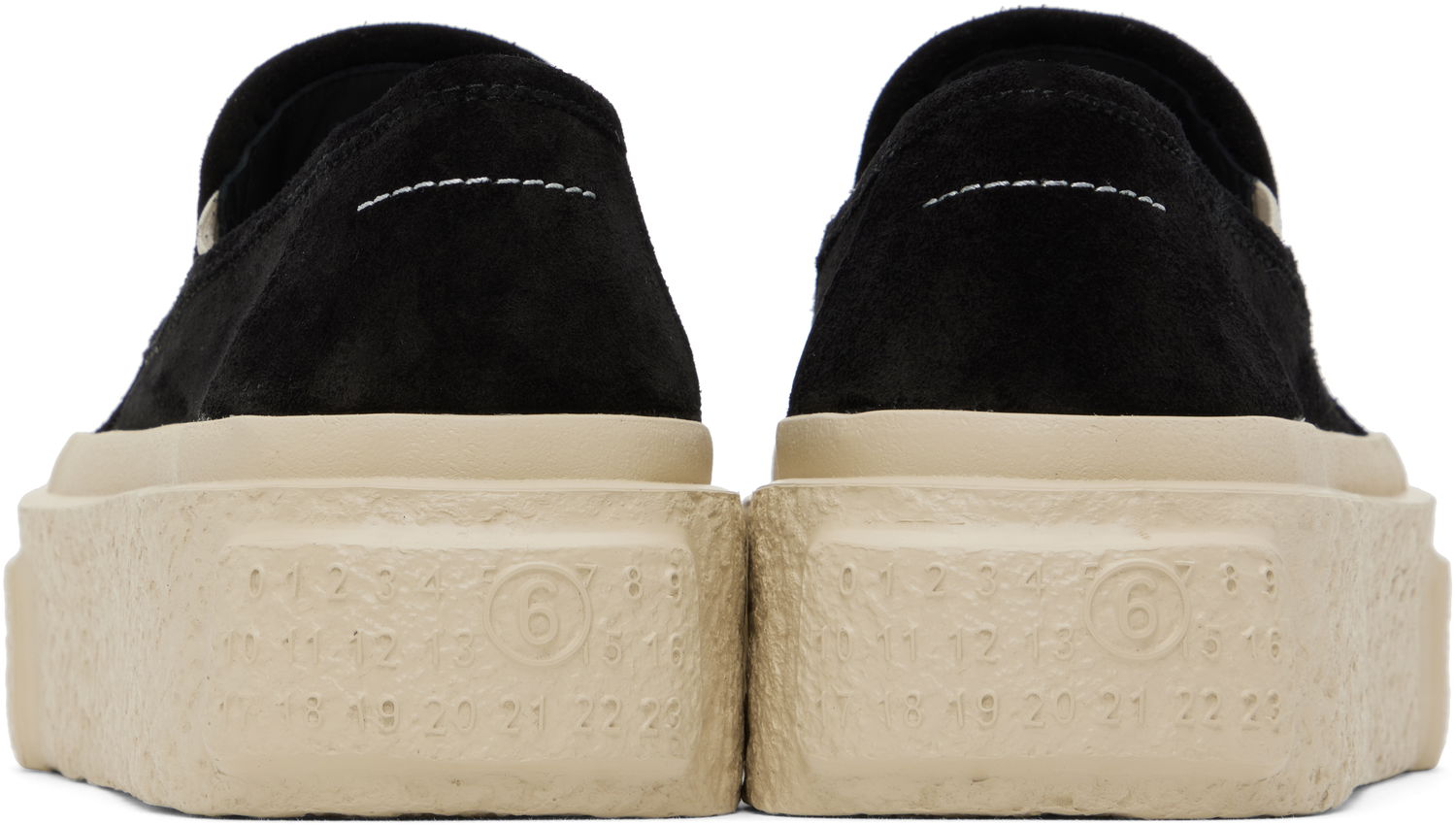 Sneakers og sko Maison Margiela MM6 Maison Margiela Suede Platform Slip-Ons Sort | SH1WS0015 P5246, 1