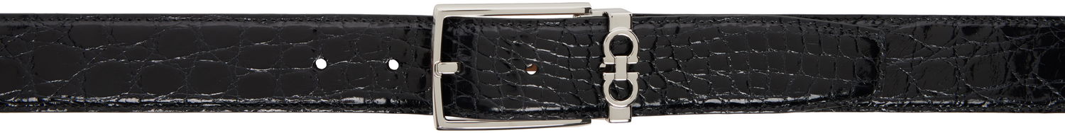 Bælter FERRAGAMO Adjustable Gancini Belt Sort | 754189, 0