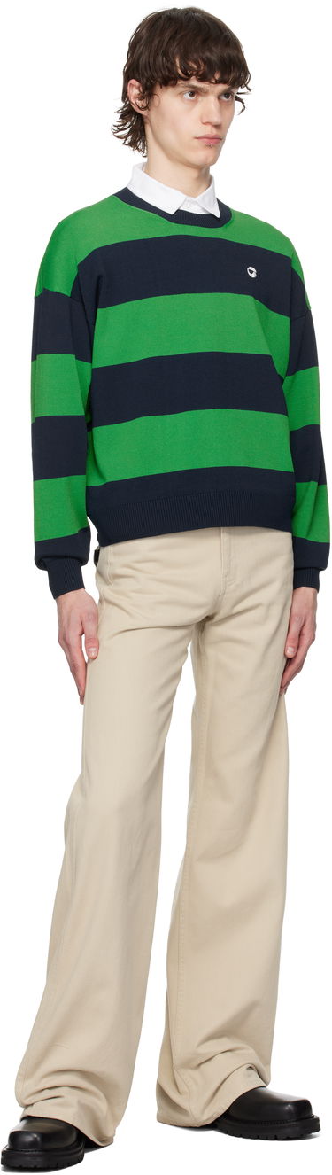 Sweater Coperni Coperni Striped Crewneck Sweater Grøn | COPML134SY3010MEN, 3