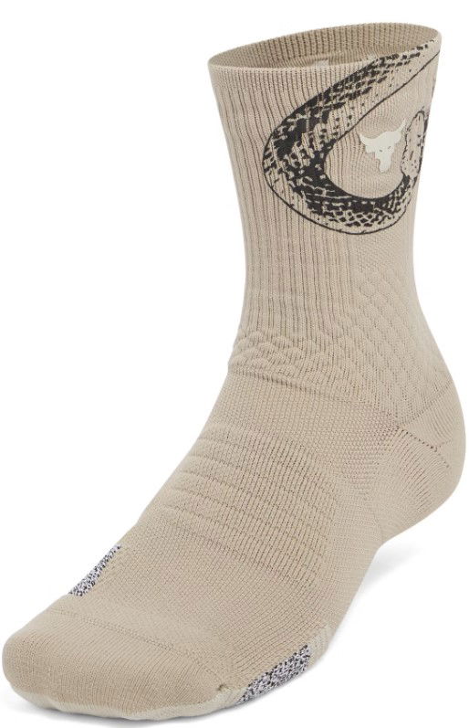 Sokker Under Armour Project Rock Brahma Bull Training Crew Socks Beige | 1376230-290, 0