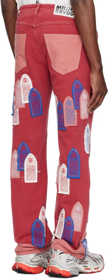 Jeans Who Decides War Who Decides War Patched Arch Carpenter Jeans Rød | 1120950004SS25, 2