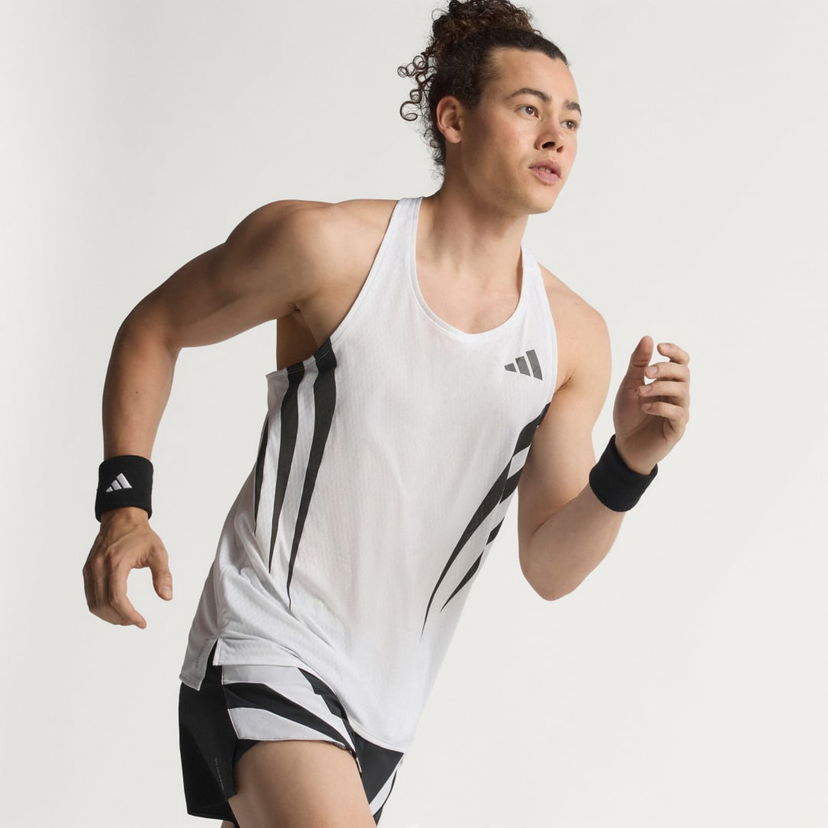 Tanktop adidas Performance Adizero Archive Running Tank Top Hvid | JP1489