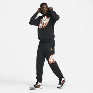 Sweatshirt Jordan Fleece Pullover Hoodie Sort | DC9604-010, 0
