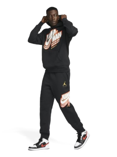 Sweatshirt Jordan Fleece Pullover Hoodie Sort | DC9604-010
