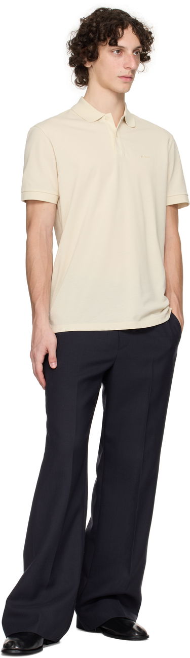 Polo skjorte BOSS Embroidered-Logo Polo Shirt Hvid | 50468362, 3