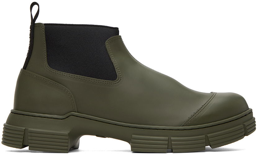 Sneakers og sko GANNI GANNI City Chelsea Boots Grøn | S2024