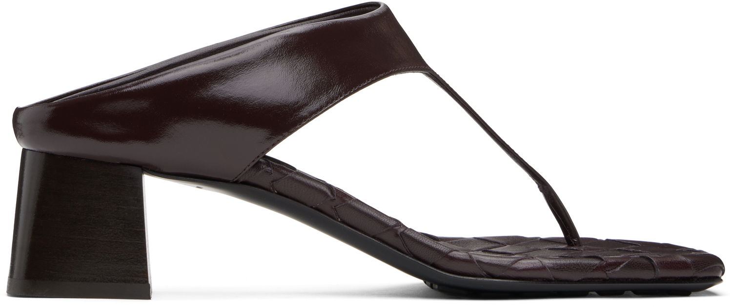Skopleje Bottega Veneta Bottega Veneta Marella Thong Heeled Sandals Bourgogne | 807023 V3H90, 0