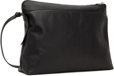 Håndtaske Rick Owens Rick Owens Hollywood Big Adri Leather Pouch Sort | RA01E0626 LCN, 2