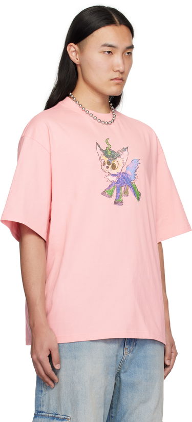 T-shirt We11done We11done Jeff Monster Drawing T-Shirt Lyserød | WD-TT0-25-744-U-PK, 1