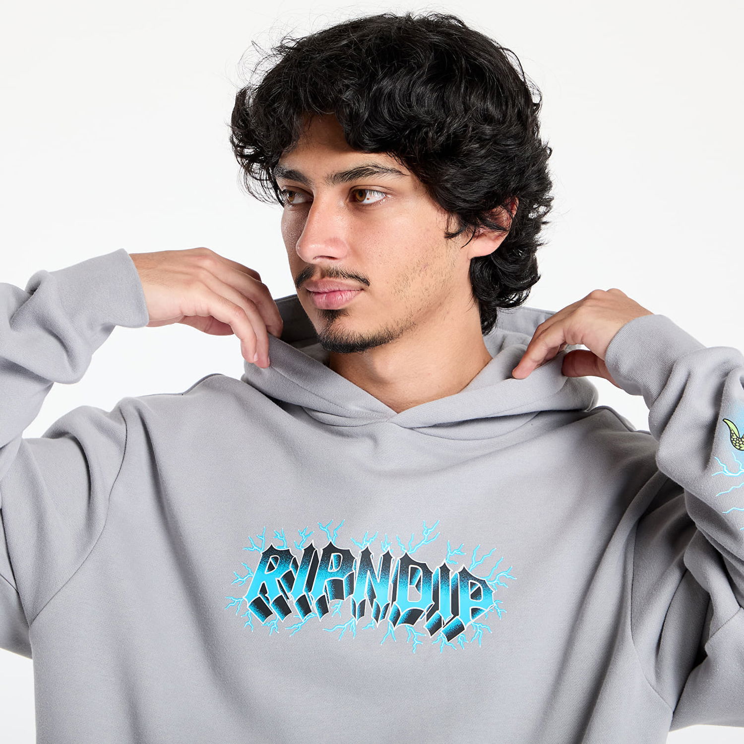 Sweatshirt RIPNDIP RIPNDIP Alien Electric Hoodie Grå | RNDSUM25121, 1