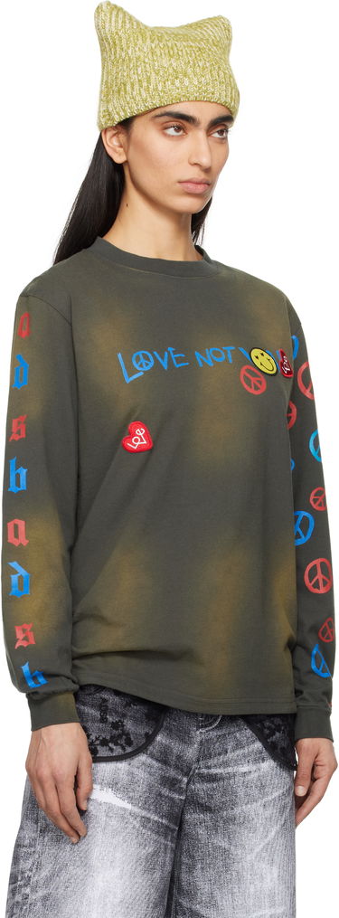 T-shirt Andersson Bell Andersson Bell 'Love Not War' Long Sleeve T-shirt Grøn | atb1254u, 1