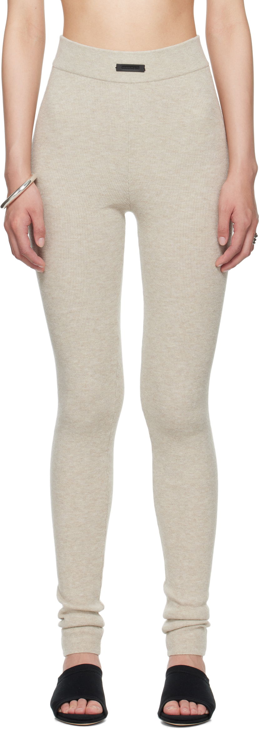 Leggings Fear of God Fear of God ESSENTIALS Soft Rib Leggings Beige | 192SP257491FW