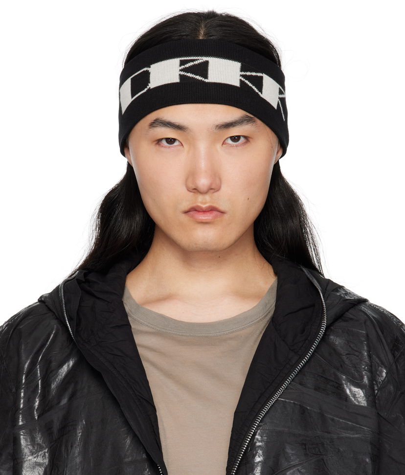 Tørklæde Rick Owens Rick Owens DRKSHDW Hollywood Cotton Headband Sort | DA01E3480 KP6