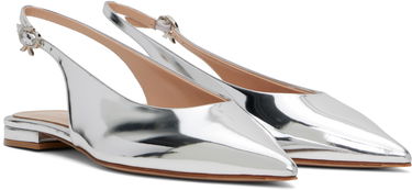 Sneakers og sko Gianvito Rossi Gianvito Rossi Robbie Sling Ballerina Flats Metalisk | G95546-05RIC-MET, 3