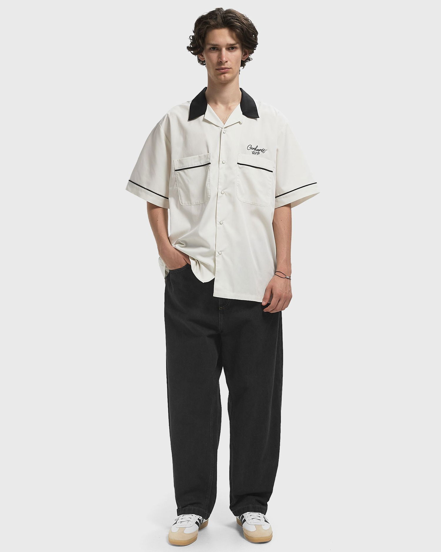 Jeans Carhartt WIP Brandon Loose Fit Jeans Sort | I035893-89.06, 1