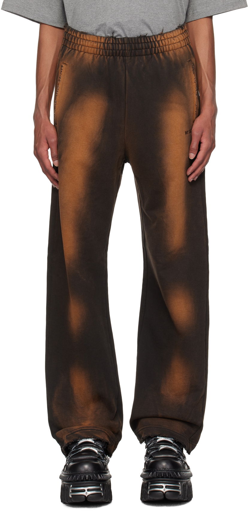 Joggingbukser We11done Washed Logo Sweatpants Brun | WD-TA3-24-701-U-BK