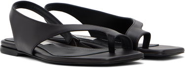 Sneakers og sko TOTEME TOTEME Leather Thong Sandals Sort | 252-WAS0202-LE0131, 3