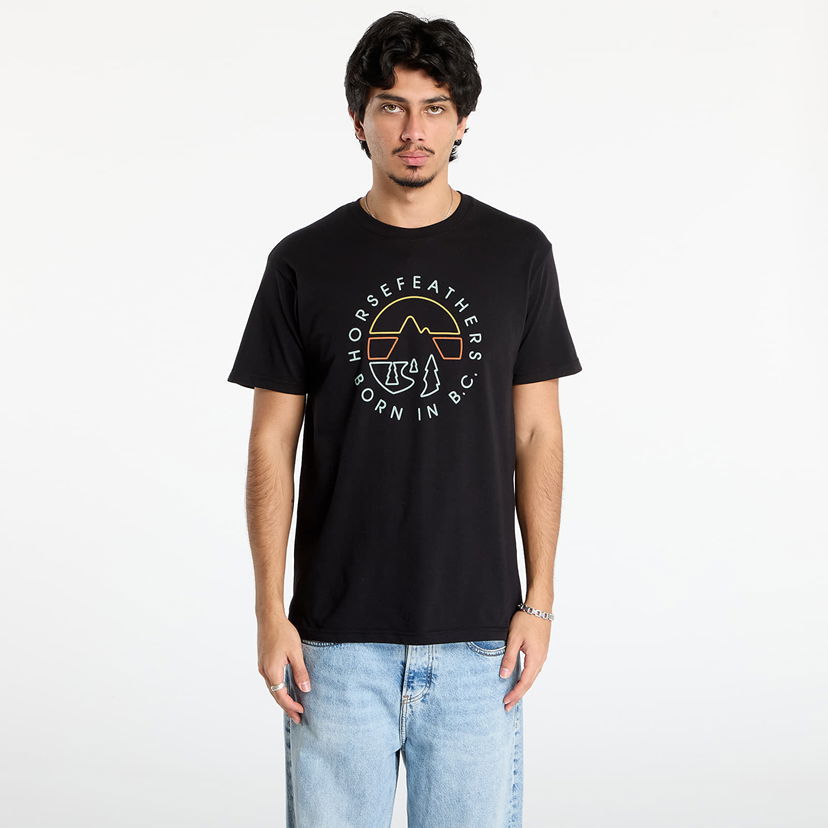 T-shirt Horsefeathers Line Circle T-Shirt Sort | SM1392B