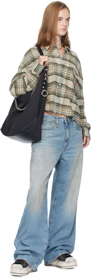 Håndtaske R13 Large Nylon Hobo Bag with Chain Sort | R13WA063-A010, 3
