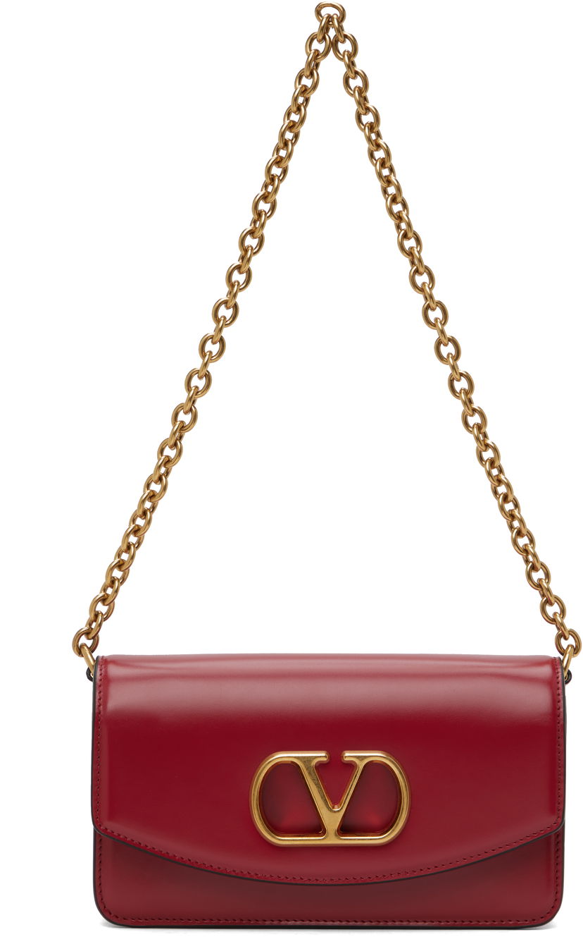 Håndtaske Valentino Valentino Garavani Small Chain Clutch Bag Rød | 6W0B0R71GCB