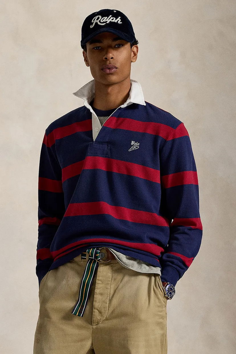 Polo skjorte Polo by Ralph Lauren Polo Ralph Lauren Lsrugbym2 Long Sleeve Rugby Shirt Mørkeblå | 710972673
