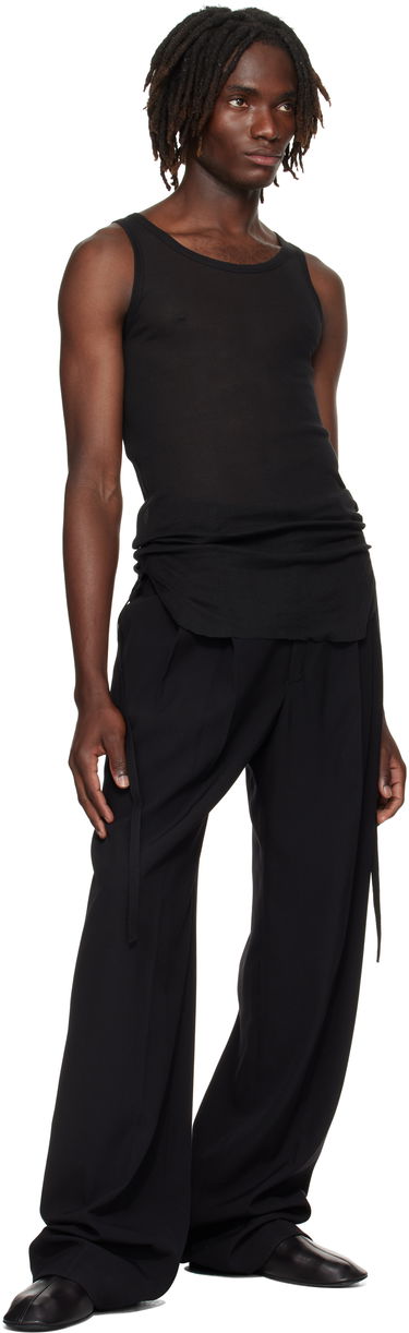 Tanktop Ann Demeulemeester Ann Demeulemeester Boris Ruched Tank Top Sort | B0011785-FA434-099, 3