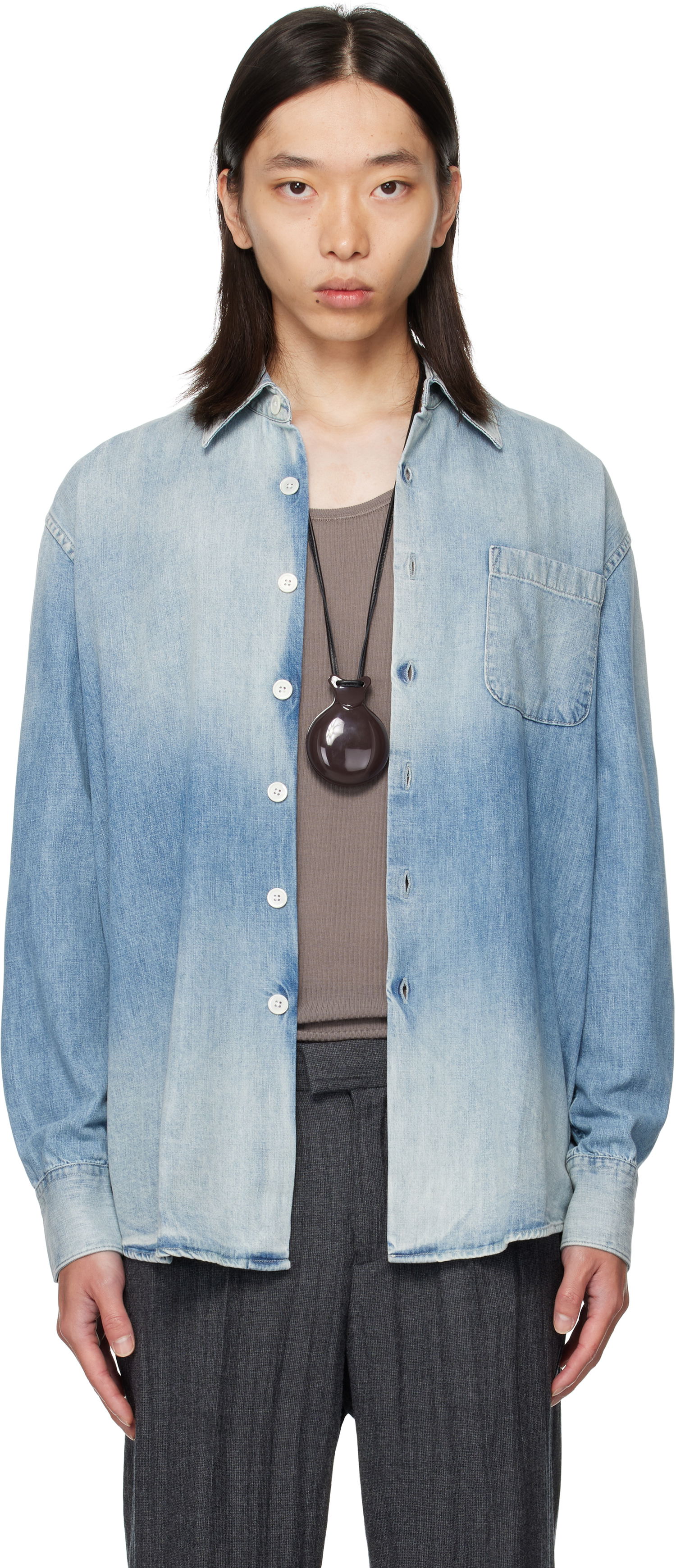 Skjorte OUR LEGACY OUR LEGACY Above Denim Shirt Blå | M4252AC, 0