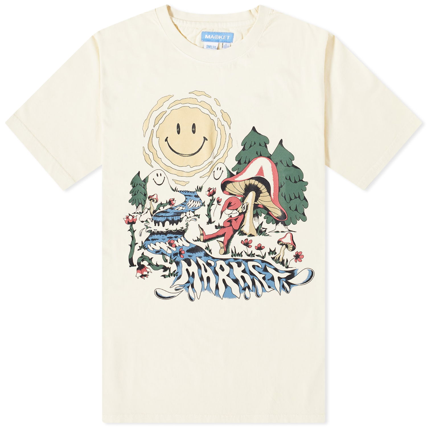 T-shirt MARKET Smiley Quiet Time T-Shirt Beige | 399001549-NTR, 0