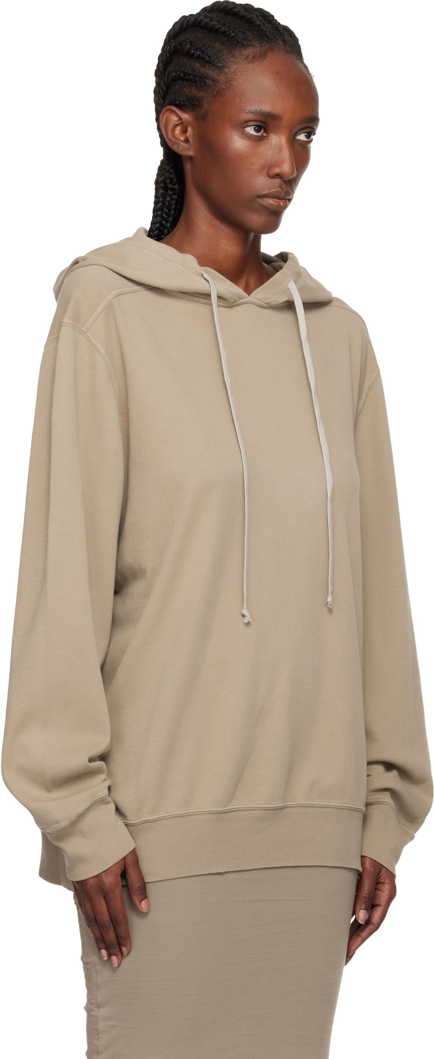 Sweatshirt Rick Owens Concordians Oversized Hoodie Beige | DS02E7241 JDBP, 1