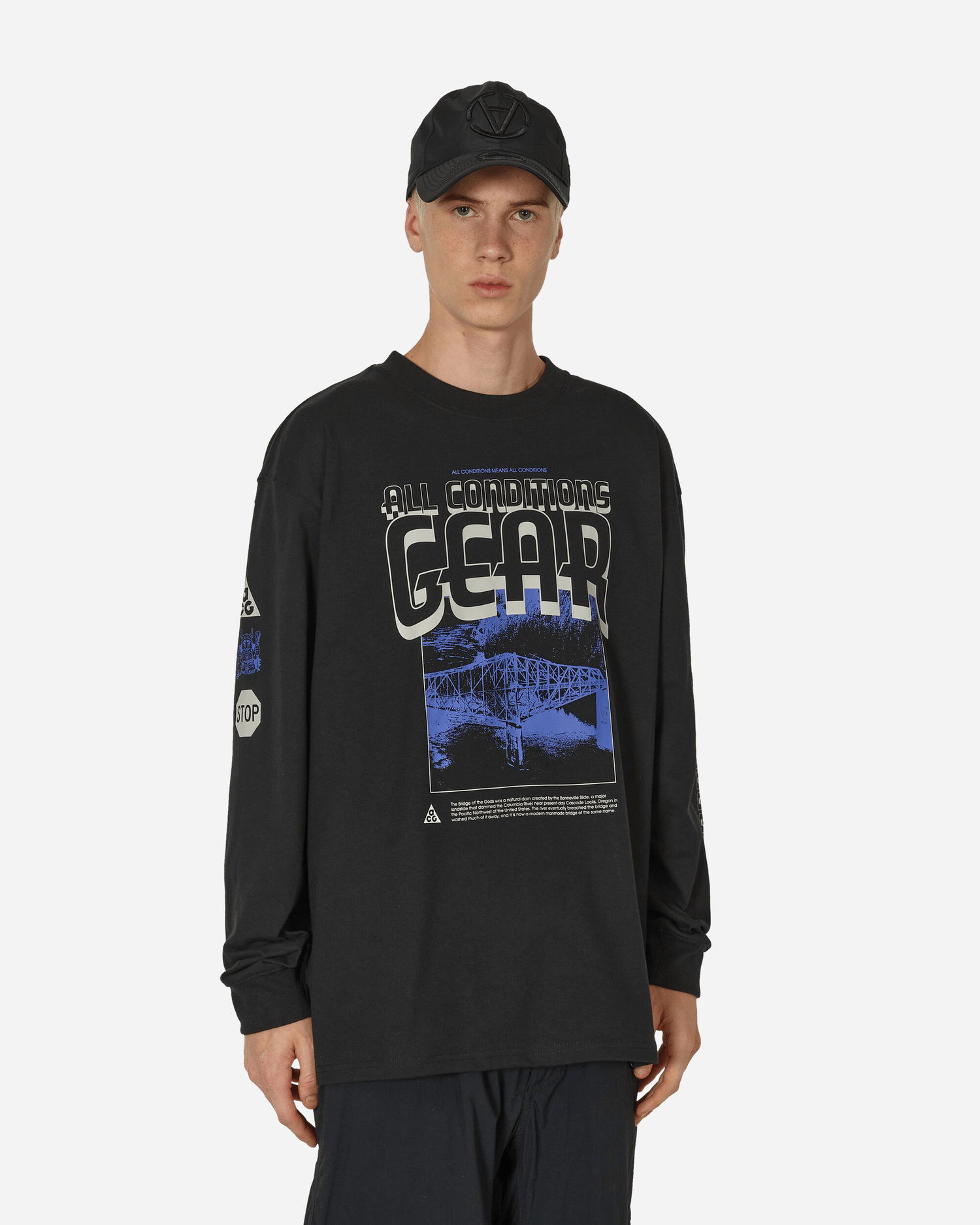 Skjorte Nike ACG Graphic Longsleeve Sort | FQ3729-010, 1