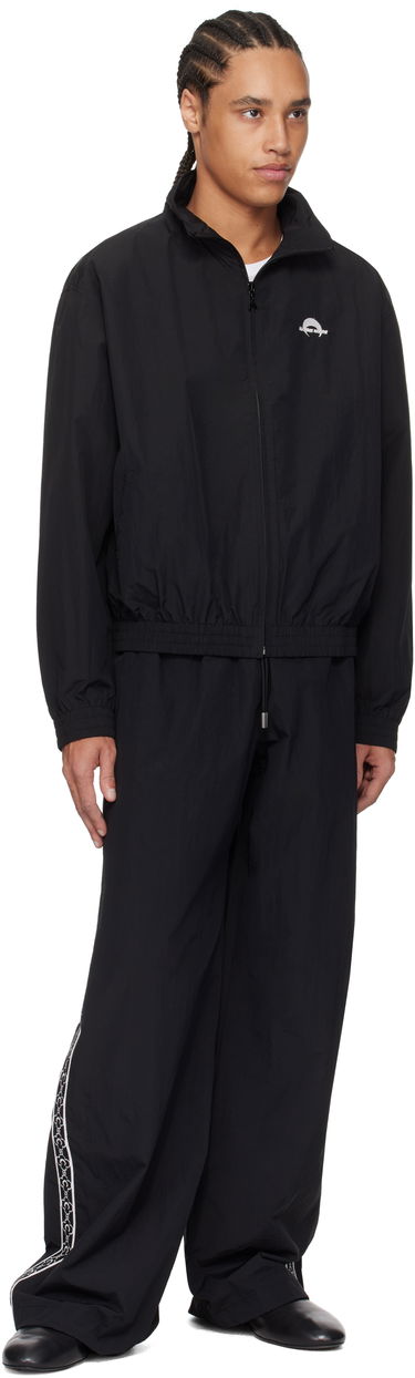 Vindjakke Marine Serre Marine Serre Recycled Nylon Track Jacket Sort | UJA053B CWOV0041, 3