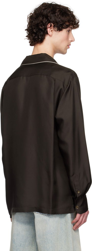Skjorte Dolce & Gabbana Dolce&Gabbana DG Embroidery Silk Shirt Sort | G5IF1ZFU1S4, 2