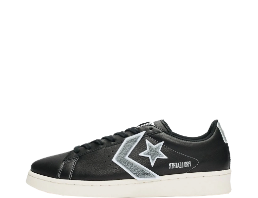 Skateboarding Converse Pro Leather Ox Black Silver Sort | 167268C