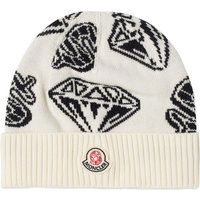Beanie Moncler Genius x BBC Diamond & Dollar Beanie "Natural" Hvid | 3B000-M1131-02-034, 2