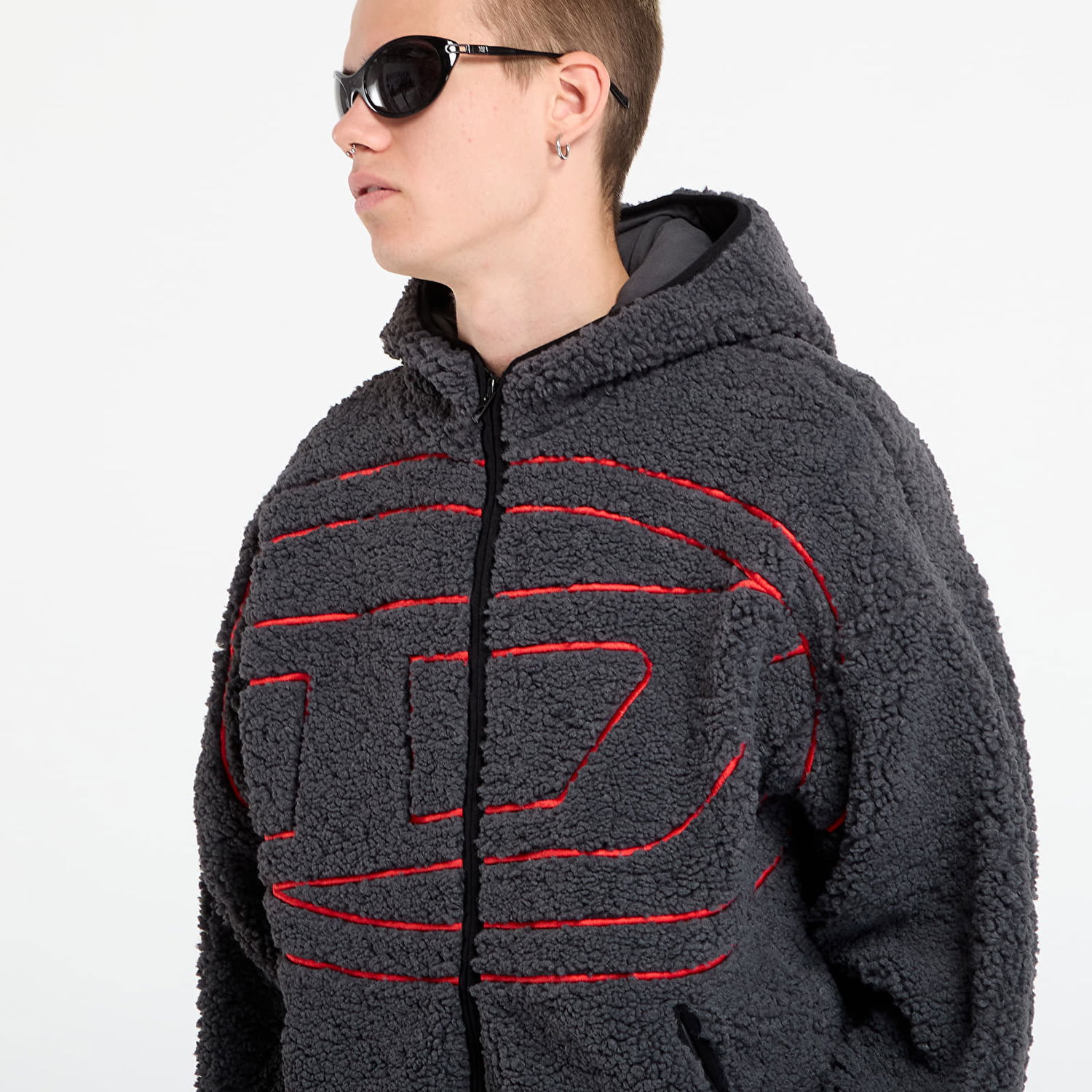 Sweatshirt Diesel Diesel S-Zat Fleece Hoodie Grå | A18947_0KIBT 9AW, 1