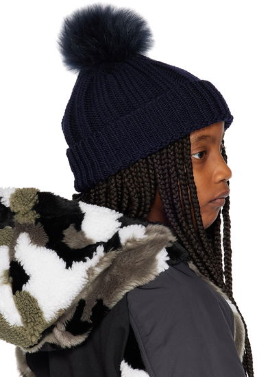 Beanie WOOLRICH Woolrich Kids Pom Pom Beanie Mørkeblå | CFWKAC0145FRUF0428, 2