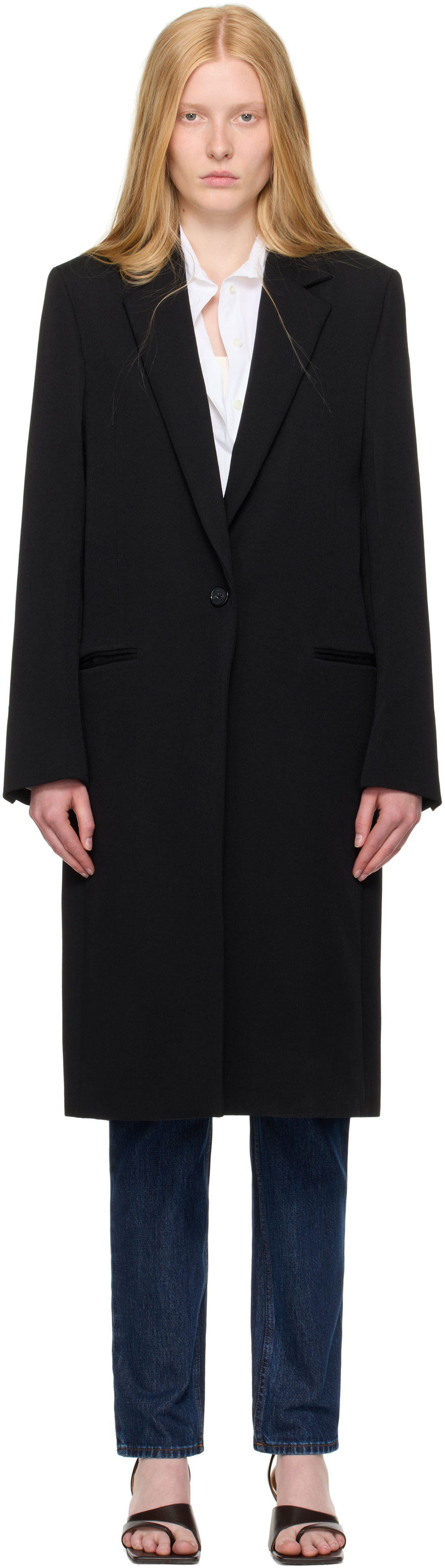 Frakker TOTEME TOTEME Classic Tailored Coat Sort | 252-WRO0198-FB0412, 0