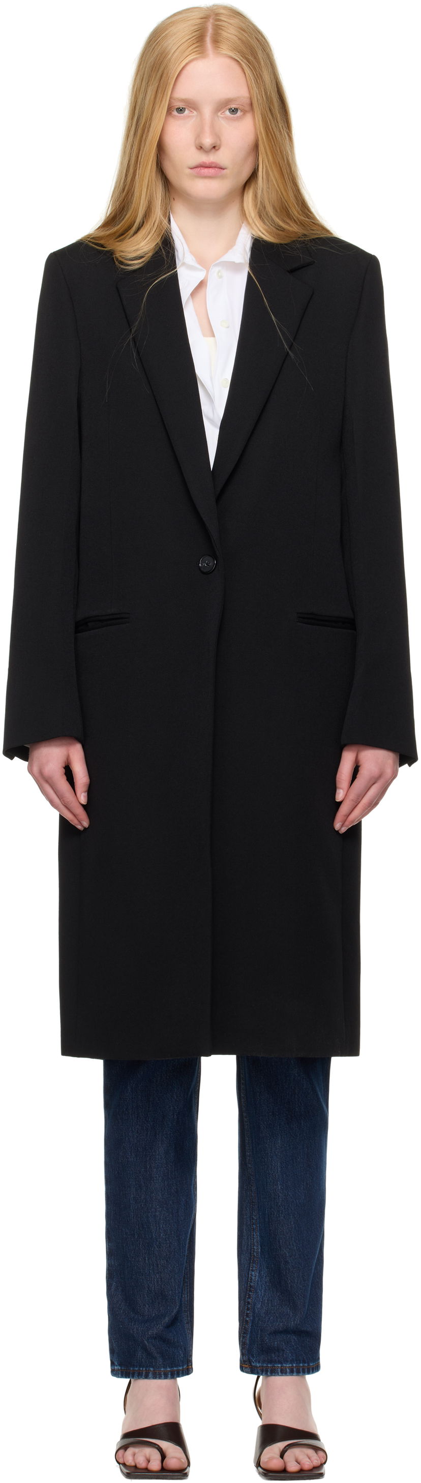 Frakker TOTEME TOTEME Classic Tailored Coat Sort | 252-WRO0198-FB0412