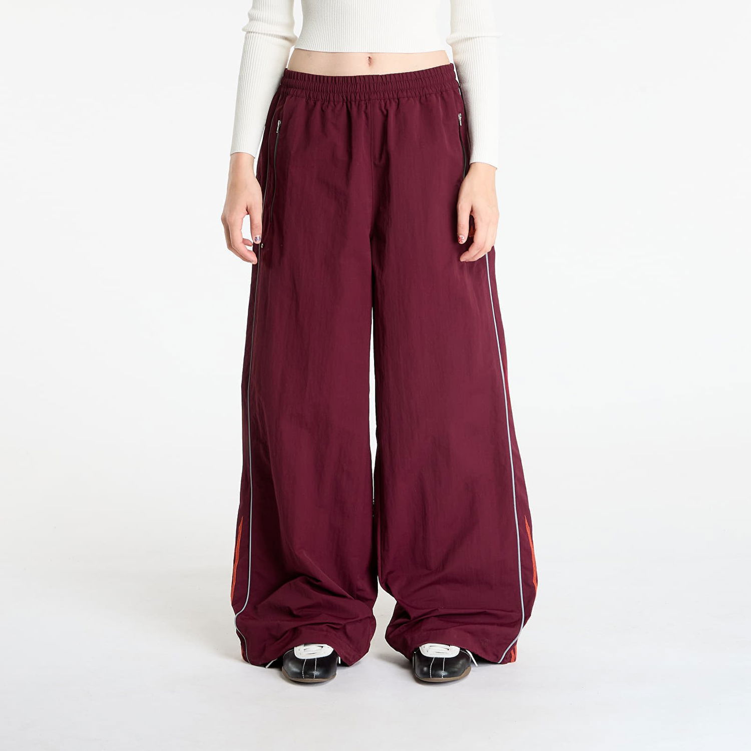 Bukser adidas Originals Venice Wide-Leg Wind Pant Bourgogne | JX3800, 1