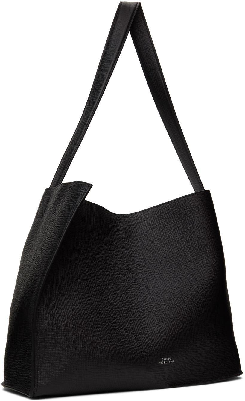 Håndtaske Studio Nicholson Studio Nicholson Doublet Leather Tote Bag Sort | DOUBLET SN - 741, 1