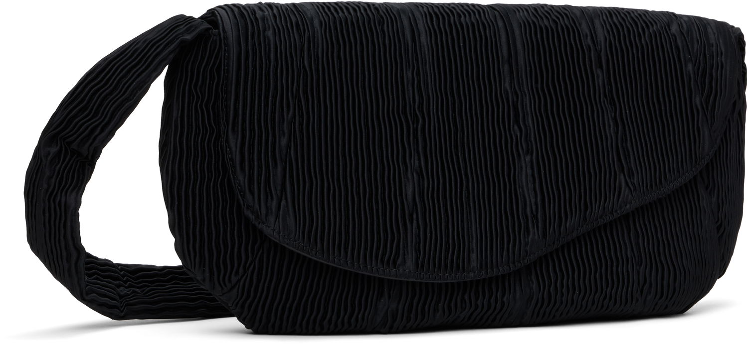 Skuldertaske Collina Strada Collina Strada Pleated Caterpillar Messenger Bag Sort | XX9023, 1