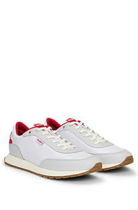 HUGO Mixed-Material Logo Flag Trainers